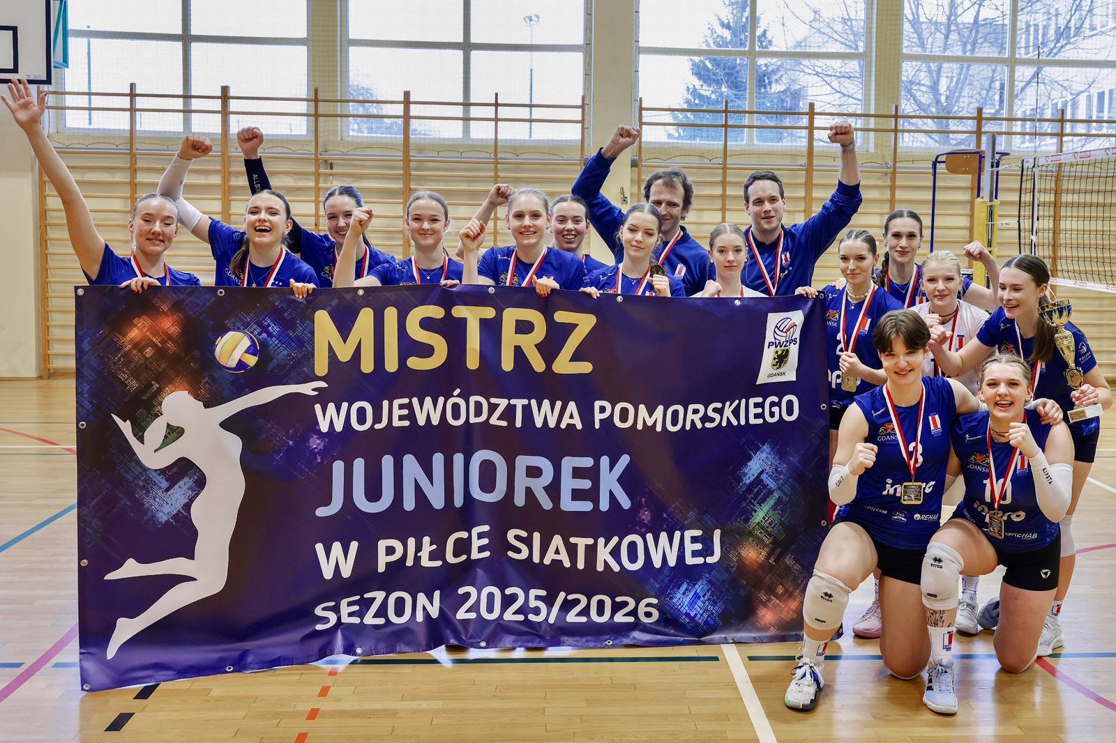 ZŁOTO JEST NASZE! Juniorki  Mistrzyniami Województwa Pomorskiego!